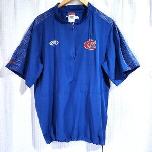 Rawlings Shirt 1/4 Zip Pullover Top Activewear Drawstring Waist Men's Med